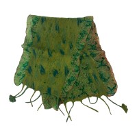 Greenish Vantage Wet Felted Scarf